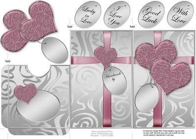 Elegant Romantic Hearts Lottery Wallet Card