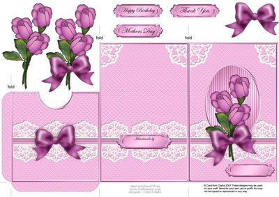 Roses and Lace Lottery Wallet Card