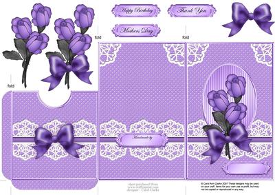 Roses and Lace Lottery Wallet Card