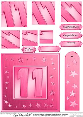 11th Bright Metallic Age Quick Card with Twisted Pyramage
