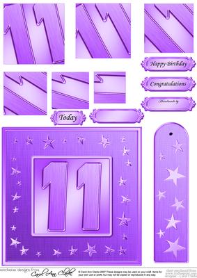 11th Bright Metallic Age Quick Card with Twisted Pyramage