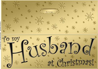 Large Dl to My Husband Christmas Quick Cut and Fold Card