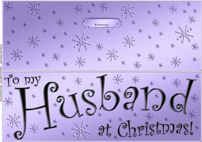 Large Dl to My Husband Christmas Quick Cut and Fold Card