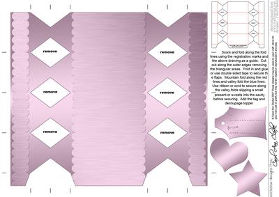 Metallic Cracker Shaped Treat or Favour Box