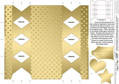Metallic Polka Dots Cracker Shaped Treat or Favour Box