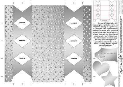 Metallic Polka Dots Cracker Shaped Treat or Favour Box