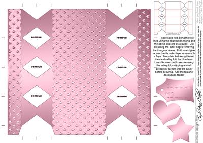 Metallic Polka Dots Cracker Shaped Treat or Favour Box