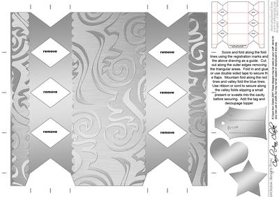 Metallic Swirls Cracker Shaped Treat or Favour Box