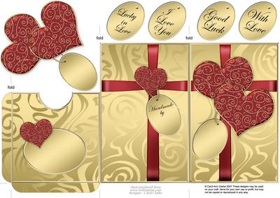 Elegant Romantic Hearts Lottery Wallet Card