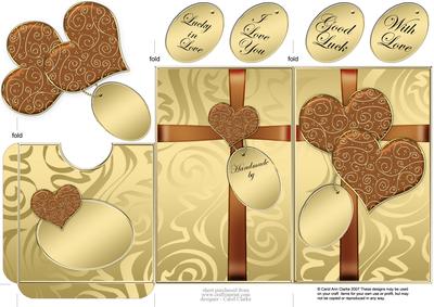 Elegant Romantic Hearts Lottery Wallet Card