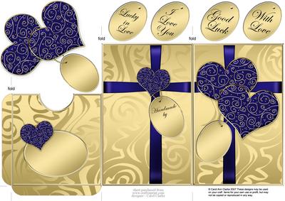Elegant Romantic Hearts Lottery Wallet Card