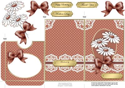 Daisies and Lace Lottery Wallet Card