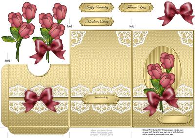 Roses and Lace Lottery Wallet Card