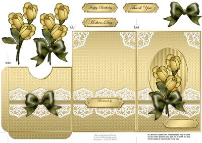 Daisies and Lace Lottery Wallet Card