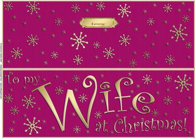 Large Dl to My Wife Christmas Quick Cut and Fold Card