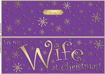 Large Dl to My Wife Christmas Quick Cut and Fold Card
