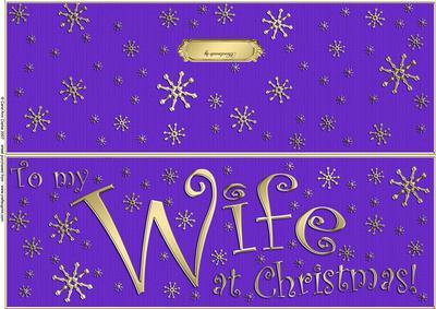 Large Dl to My Wife Christmas Quick Cut and Fold Card