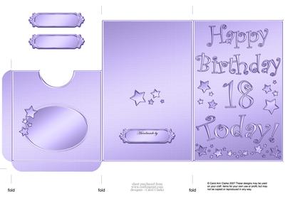 18th Birthday Metallic Age Lottery or Gift Token Wallet Car