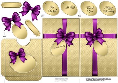 Elegant Gift Parcel Lottery Wallet Card