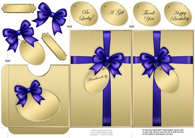 Elegant Gift Parcel Lottery Wallet Card
