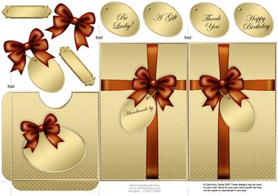 Elegant Gift Parcel Lottery Wallet Card