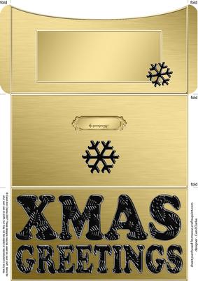 Elegant Xmas Snowflakes Money or Gift Wallet and Card