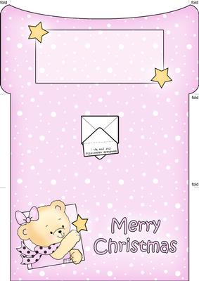 Rosie's Christmas Star Money or Gift Wallet and Card