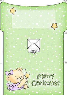 Rosie's Christmas Star Money or Gift Wallet and Card