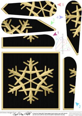 Christmas Snowflake - Fan Pyramage Topper