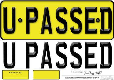 Large Dl You Passed Novelty Number Plate and 3D Decoupage