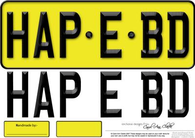 Large Dl Happy Birthday Novelty Number Plate N 3D Decoupage