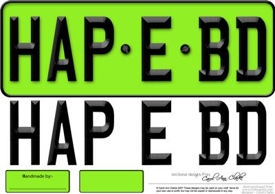 Large Dl Happy Birthday Novelty Number Plate N 3D Decoupage