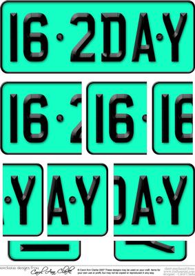 16th Birthday Fun Novelty Number Plate with Side Stacker Top