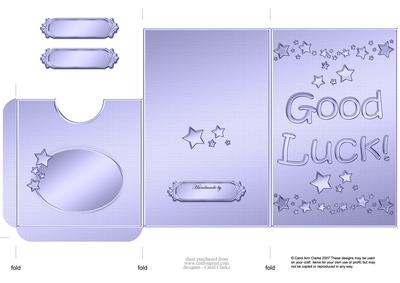 Good Luck Lottery Wallet Card