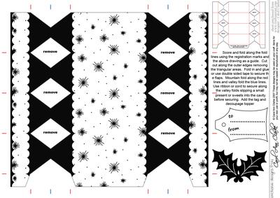 Monochrome Cracker Shaped Treat or Favour Box