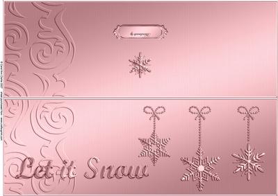 Large Dl Xmas Snowflakes Quick Cut and Fold Card