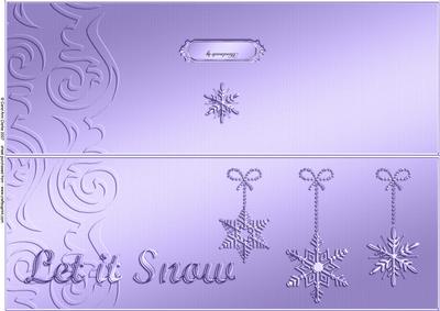 Large Dl Xmas Snowflakes Quick Cut and Fold Card