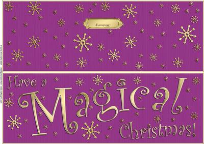 Large Dl Magical Christmas Quick Cut and Fold Card