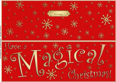 Large Dl Magical Christmas Quick Cut and Fold Card