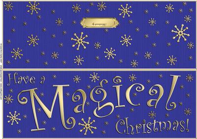 Large Dl Magical Christmas Quick Cut and Fold Card