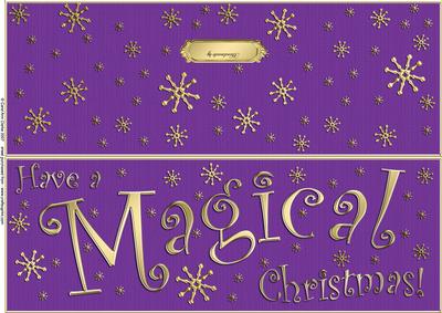 Large Dl Magical Christmas Quick Cut and Fold Card
