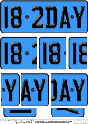 18th Birthday Fun Novelty Number Plate with Side Stacker