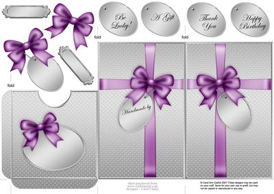 Elegant Gift Parcel Lottery Wallet Card