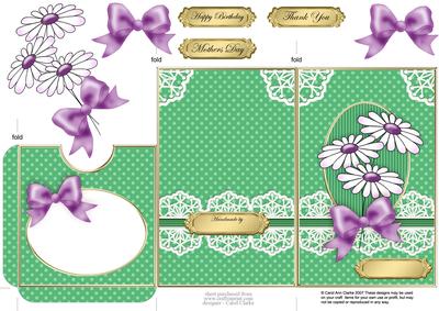 Daisies and Lace Lottery Wallet Card