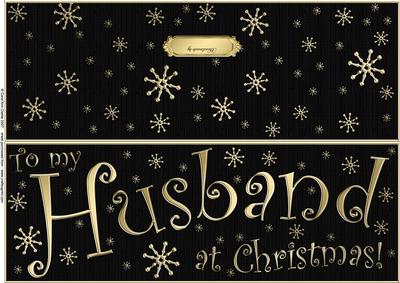 Large Dl to My Husband Christmas Quick Cut and Fold Card