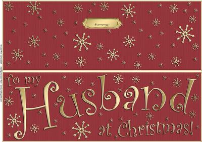 Large Dl to My Husband Christmas Quick Cut and Fold Card