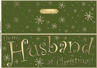 Large Dl to My Husband Christmas Quick Cut and Fold Card