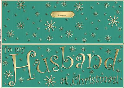 Large Dl to My Husband Christmas Quick Cut and Fold Card
