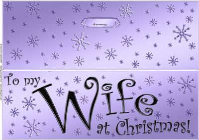 Large Dl to My Wife Christmas Quick Cut and Fold Card