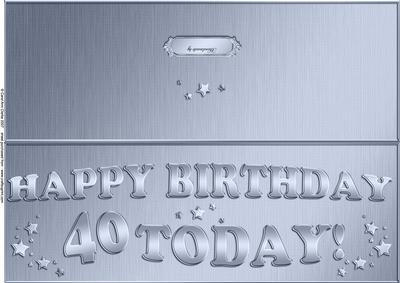 Happy Birthday, 40 Today!, Handmade By